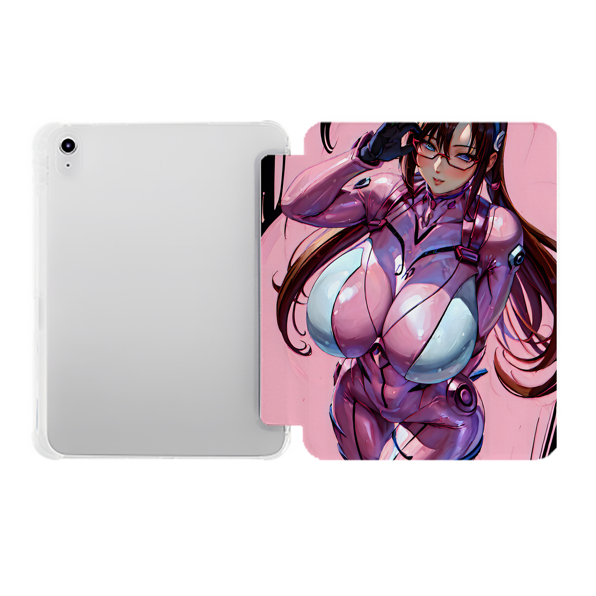 （画像用） EVA 新世紀エヴァンゲリオン IPad ケース ペン収納付き 三つ折りスタンド PUレザー×シリコン 対応機種9.5/10.5/10.9インチ